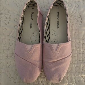 Toms Pink Canvas Flats
